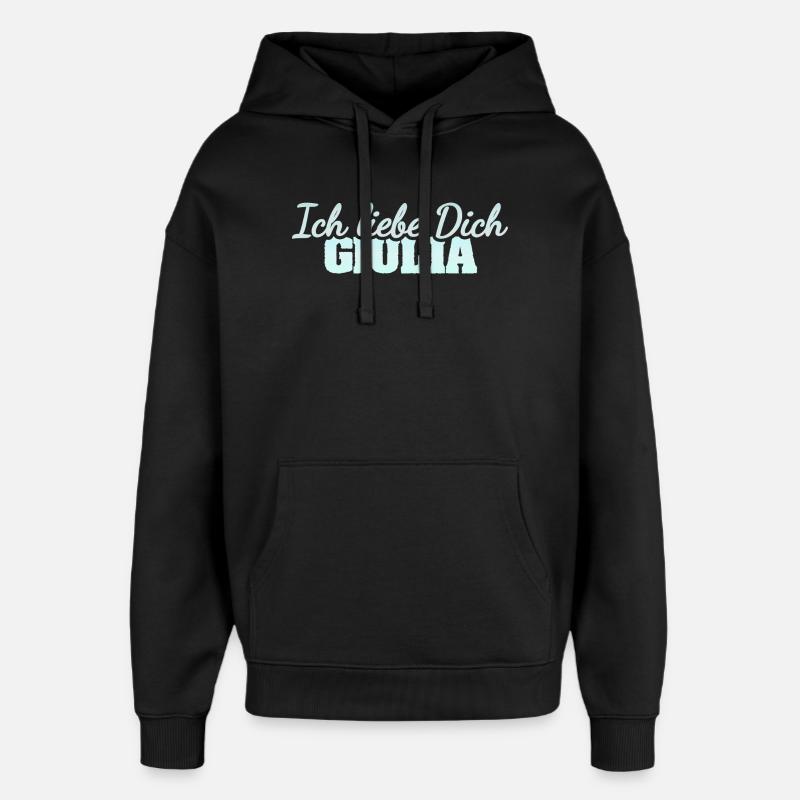 Giulia - Sweat à capuche unisexe Stanley/Stella Oversized - noir