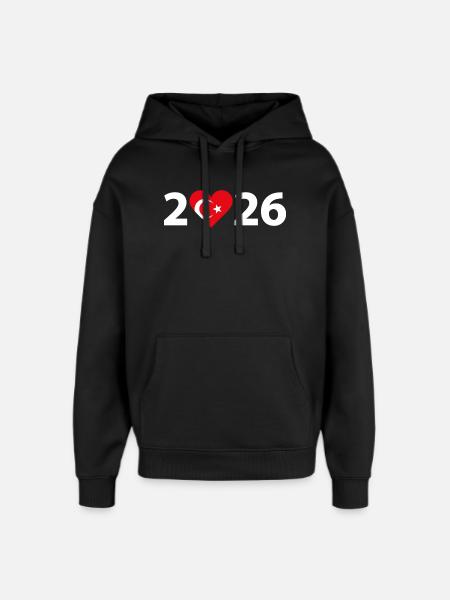 I love Türkei 2026, Urlaub in der Türkei 2026 - Oversized Unisex Hoodie von Stanley/Stella - Schwarz