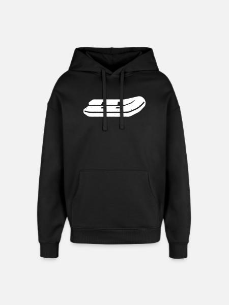 Schlauchboot Paddeln Boot Vektor - Oversized Unisex Hoodie von Stanley/Stella - Schwarz