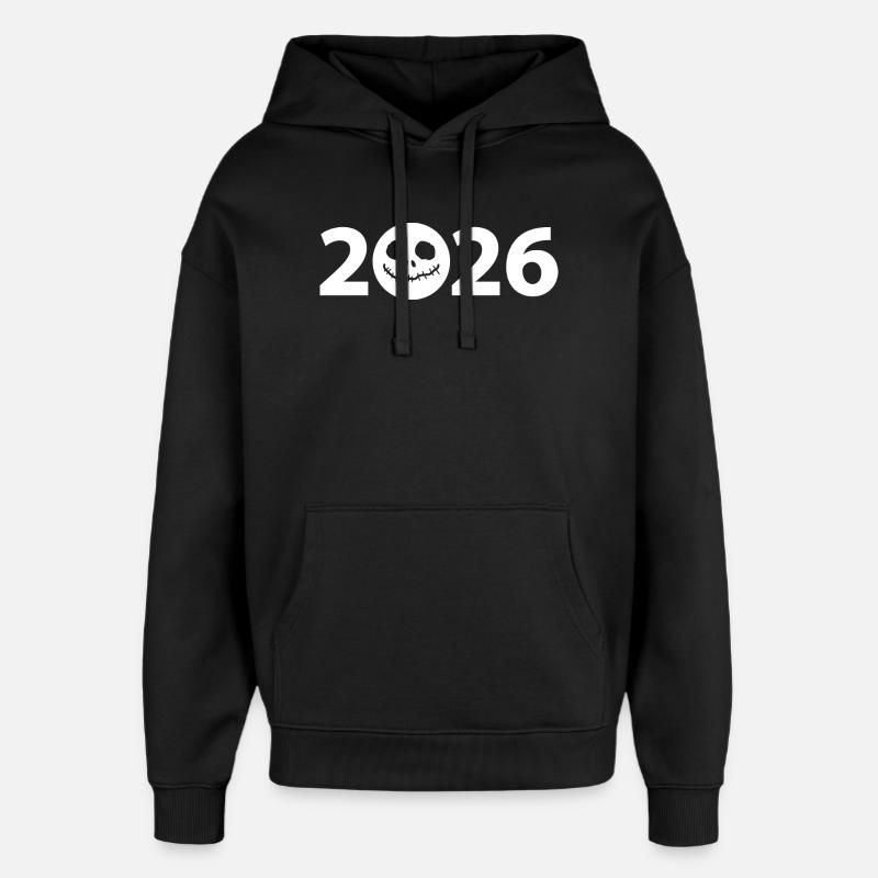 Crâne 2026 Halloween 2026 Jack-O-Lantern 2026 - Sweat à capuche unisexe Stanley/Stella Oversized - noir