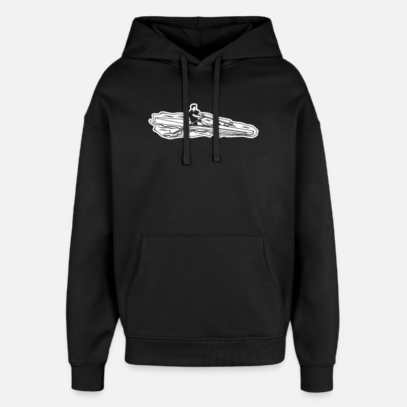 Ruderer Junge - Oversized Unisex Hoodie von Stanley/Stella - Schwarz