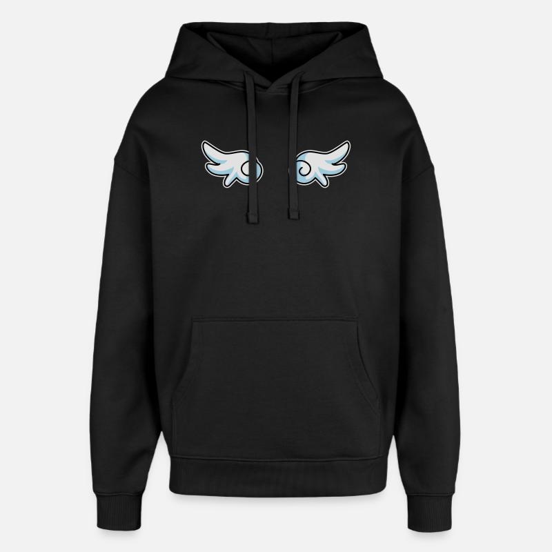 Ailes d'ange - Sweat à capuche unisexe Stanley/Stella Oversized - noir