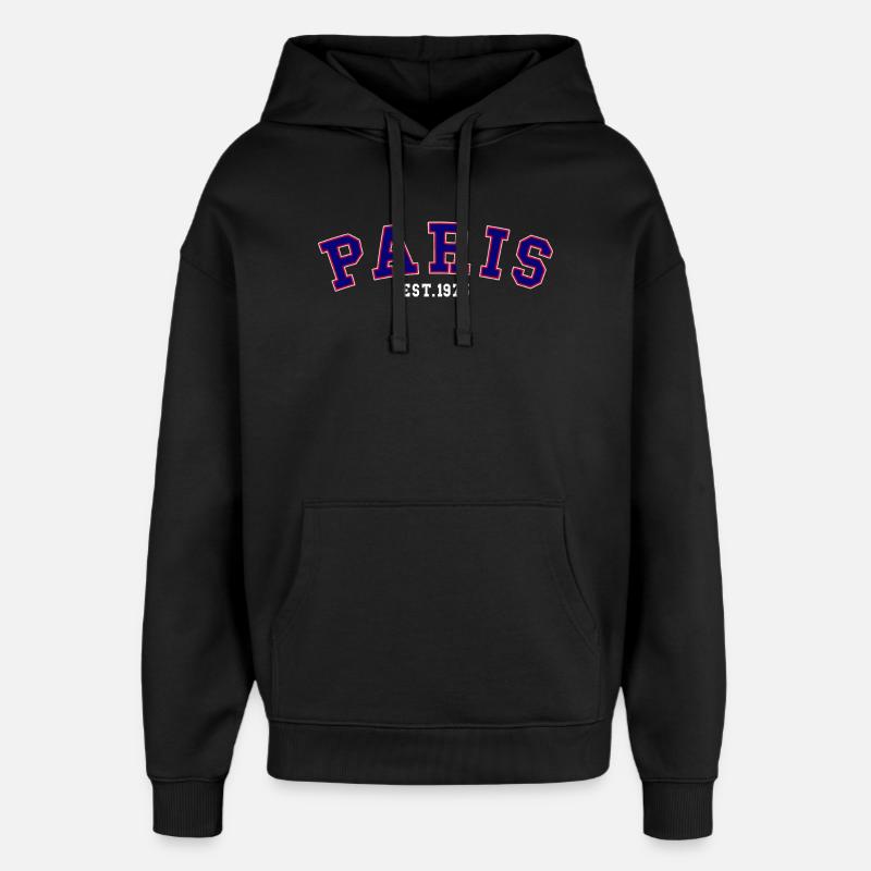 PARIS_EST_1975 - Sweat à capuche unisexe Stanley/Stella Oversized - noir