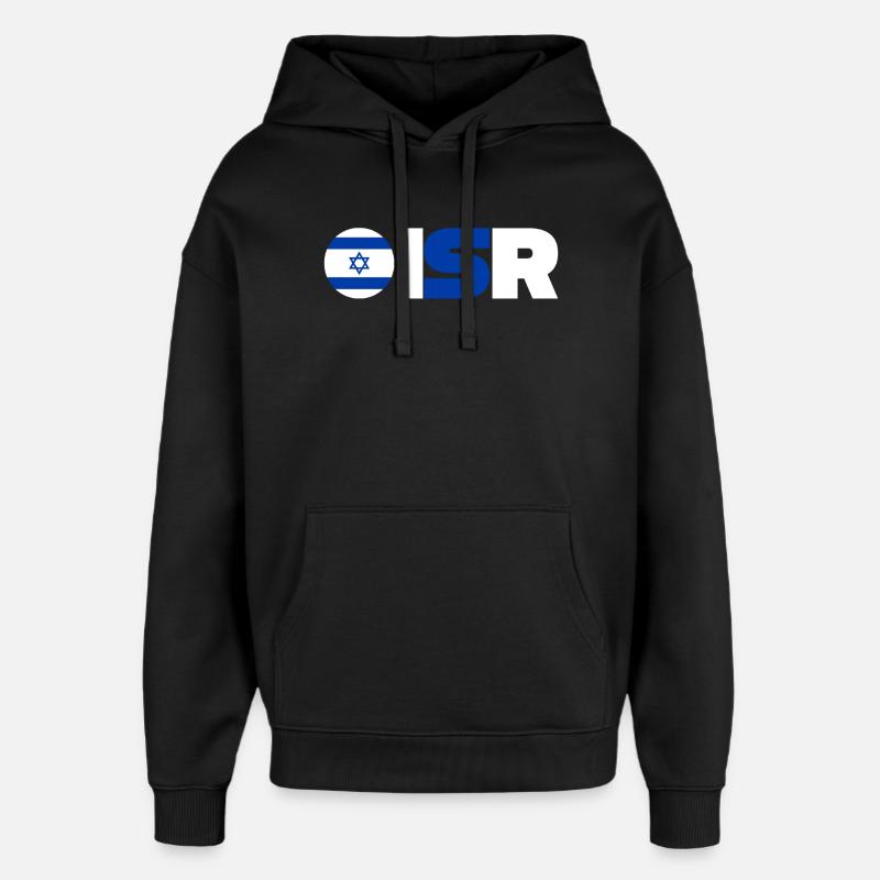 Israël - Sweat à capuche unisexe Stanley/Stella Oversized - noir