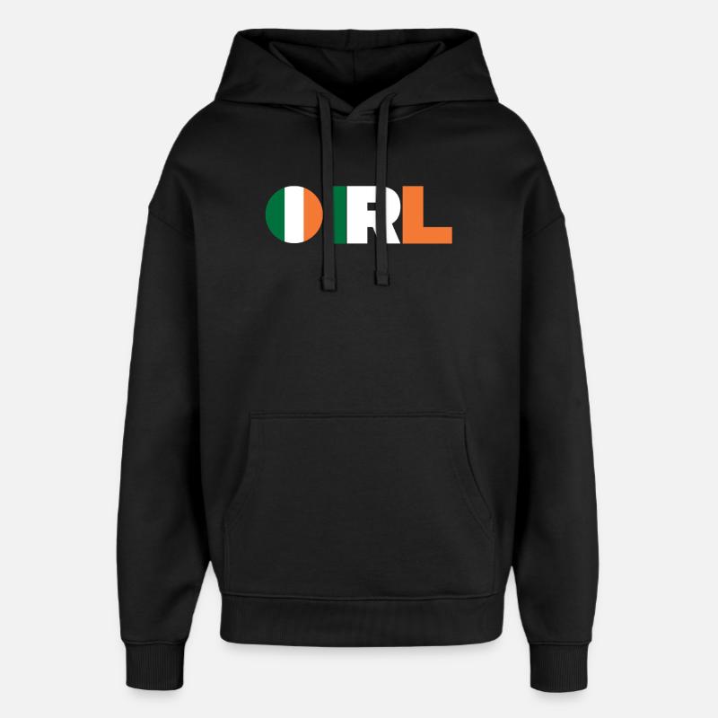 Irland - Oversized Unisex Hoodie von Stanley/Stella - Schwarz