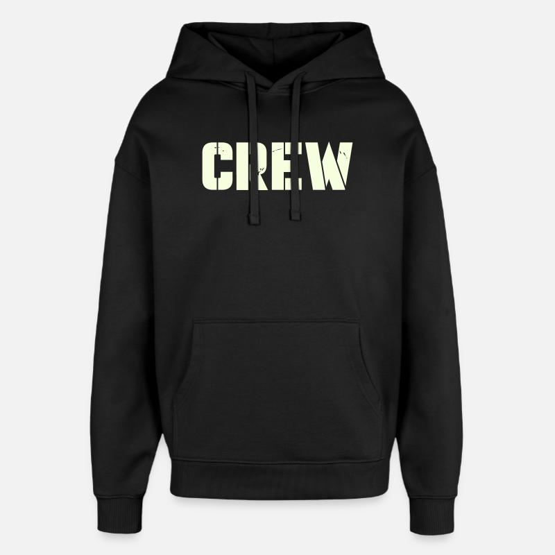 crew - Oversized Unisex Hoodie by Stanley/Stella - black