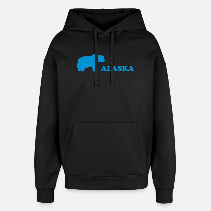 alaska - Sweat à capuche unisexe Stanley/Stella Oversized - noir