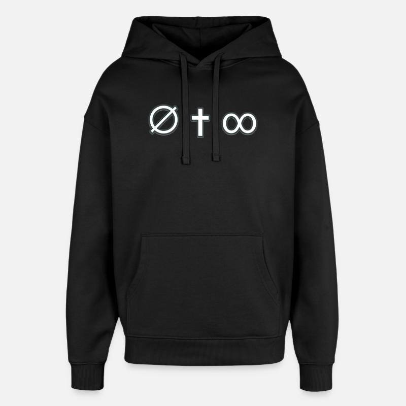 Symbolic Cross Infinity Design - Sweat à capuche unisexe Stanley/Stella Oversized - noir