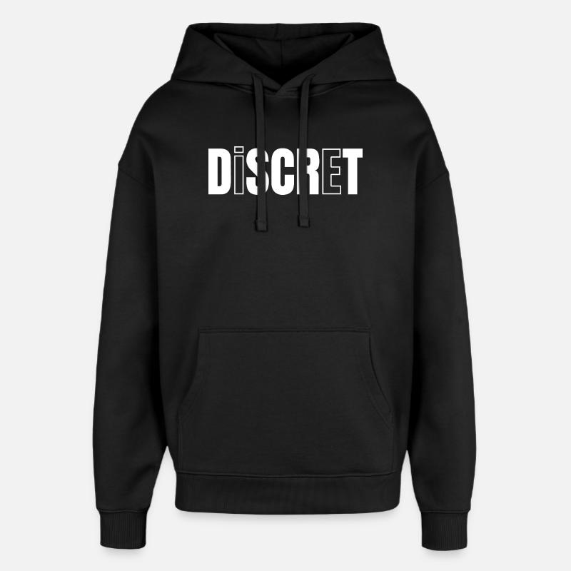 DISCRET !  - Sweat à capuche unisexe Stanley/Stella Oversized - noir