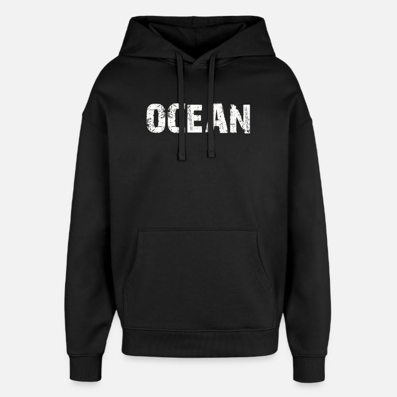 Océan - Sweat à capuche unisexe Stanley/Stella Oversized - noir