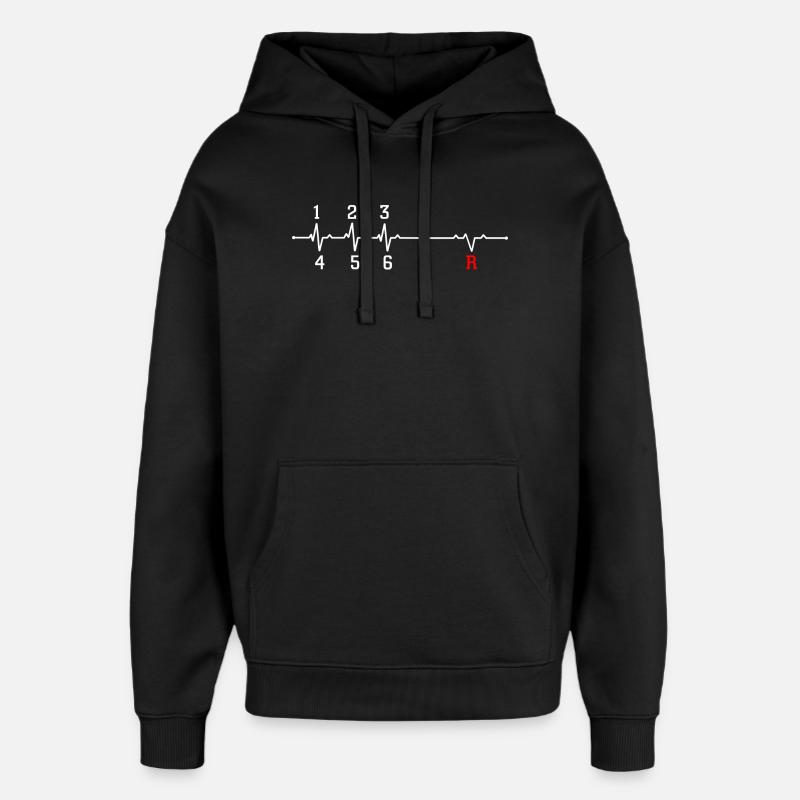 Équipement de battement de cœur - Sweat à capuche unisexe Stanley/Stella Oversized - noir
