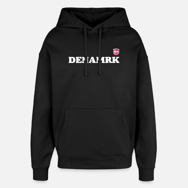 Danemark - Sweat à capuche unisexe Stanley/Stella Oversized - noir