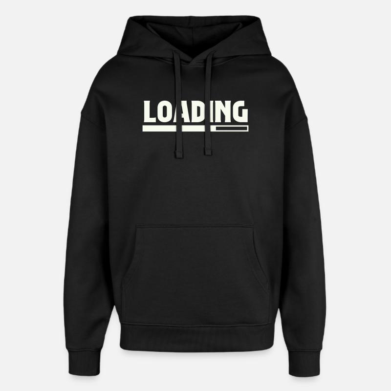 Loading - Oversized Unisex Hoodie by Stanley/Stella - black