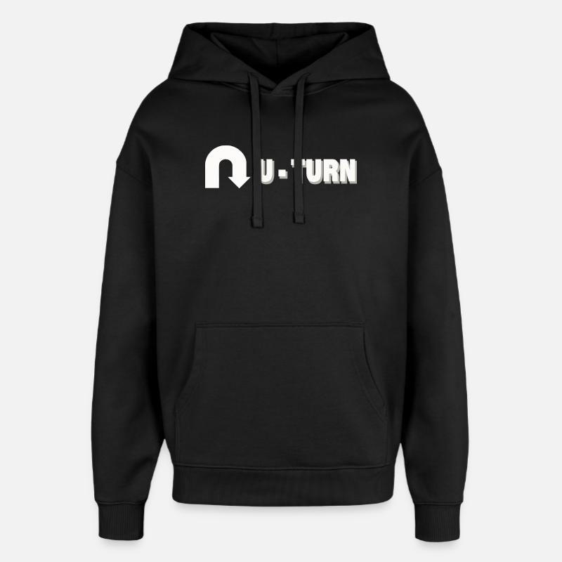 U-TURN - Oversized Unisex Hoodie von Stanley/Stella - Schwarz