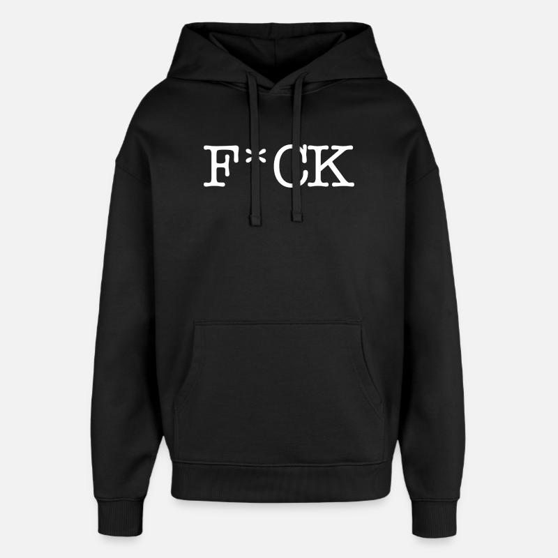 F_CK_White - Sweat à capuche unisexe Stanley/Stella Oversized - noir