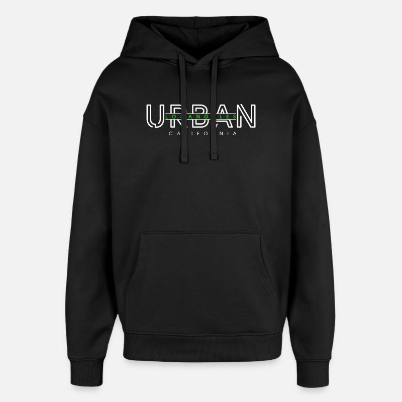 Style urbain de LosAngeles - Sweat à capuche unisexe Stanley/Stella Oversized - noir