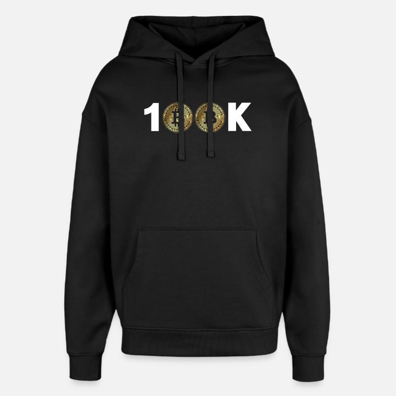 Bitcoin Bitcoin BTC 100k Kryptowährung - Oversized Unisex Hoodie von Stanley/Stella - Schwarz