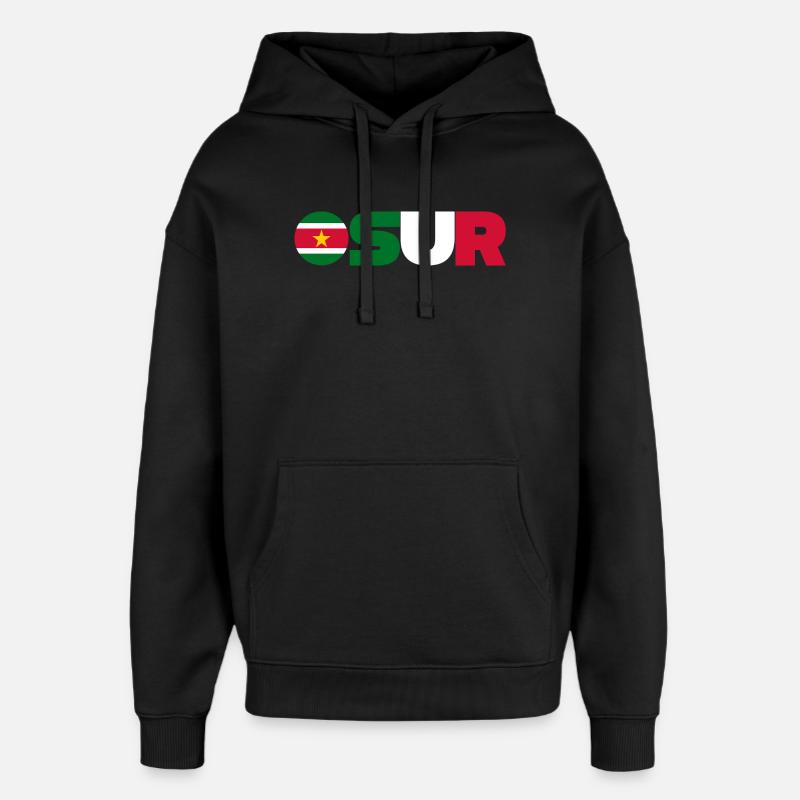 Suriname - Sweat à capuche unisexe Stanley/Stella Oversized - noir