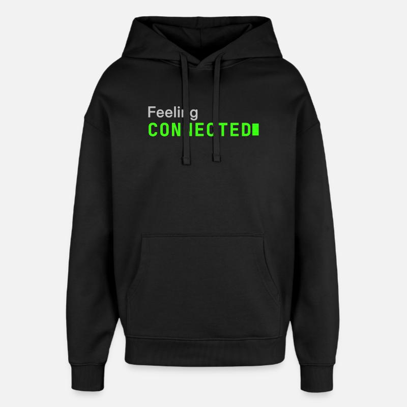 Feeling connected | Developer mood - Oversized Unisex Hoodie by Stanley/Stella - black