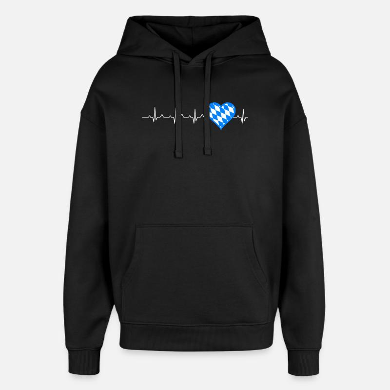 HERZSCHLOG BAYERN - Oversized Unisex Hoodie von Stanley/Stella - Schwarz