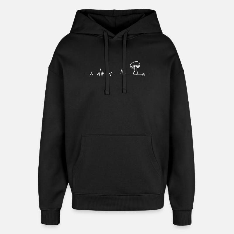Champignons Champignons cèpe - Sweat à capuche unisexe Stanley/Stella Oversized - noir