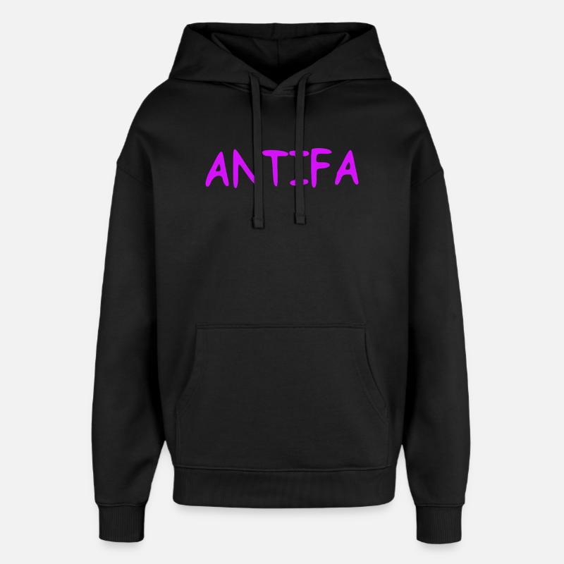 Antifa - lilac - Oversized Unisex Hoodie von Stanley/Stella - Schwarz