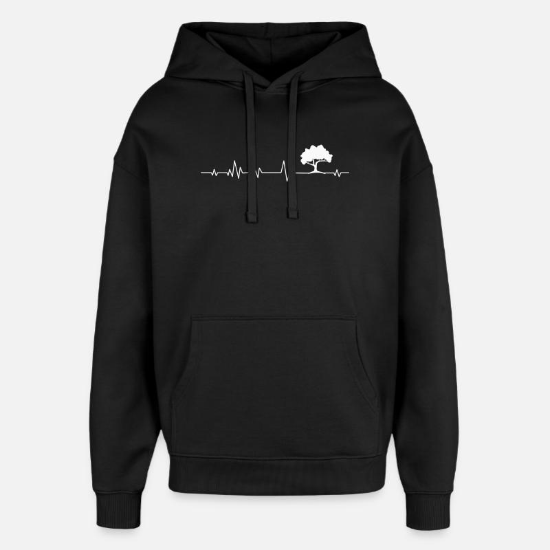 Arbres arbres - Sweat à capuche unisexe Stanley/Stella Oversized - noir