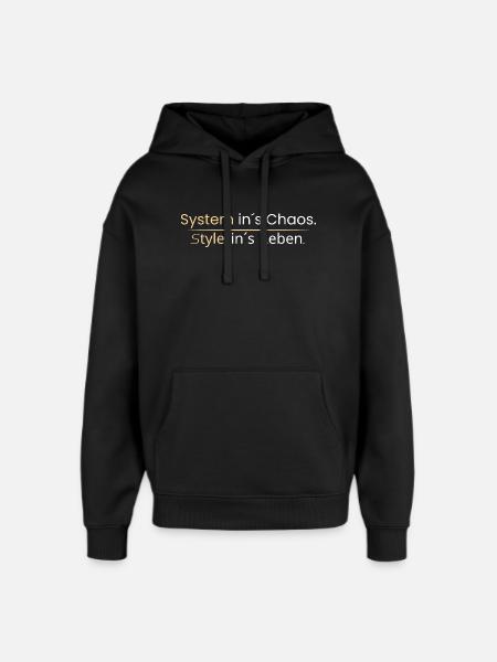 Systemins Chaos. Style into life - Oversized Unisex Hoodie by Stanley/Stella - black