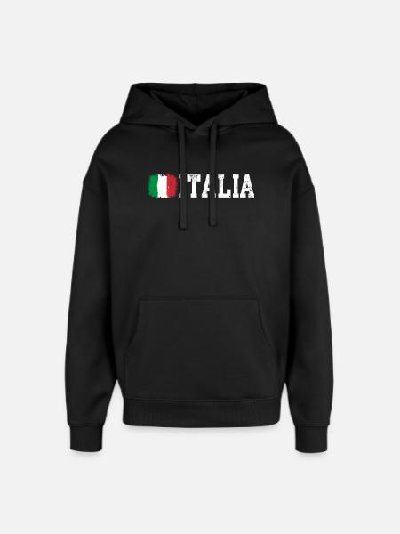 Drapeau de l’Italie - Sweat à capuche unisexe Stanley/Stella Oversized - noir