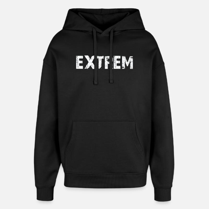 EXTRÊME - Sweat à capuche unisexe Stanley/Stella Oversized - noir