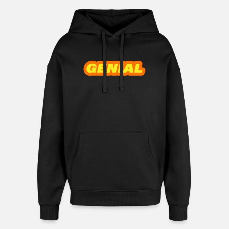 ingenious - Oversized Unisex Hoodie by Stanley/Stella - black