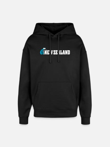 Kiwi-Vogel-Karikatur Neuseeland - Oversized Unisex Hoodie von Stanley/Stella - Schwarz