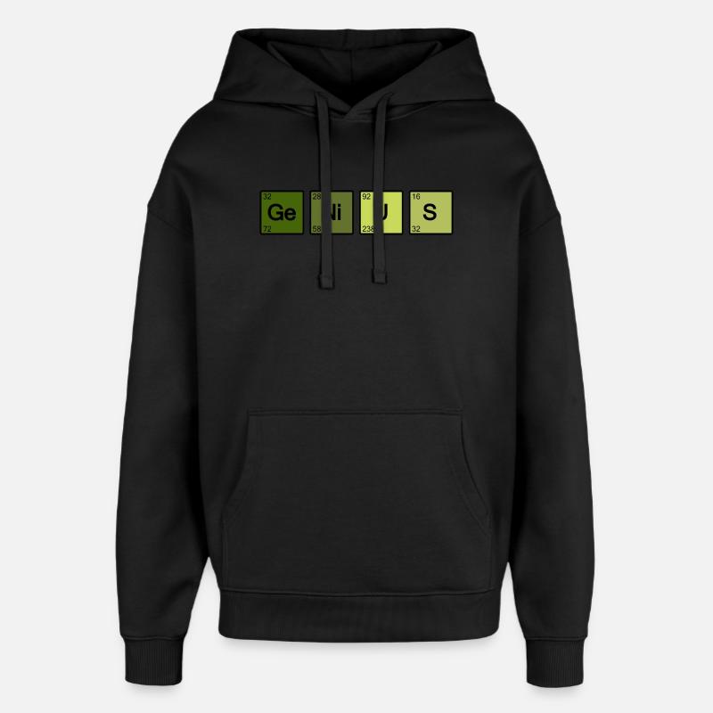 Genius Nerd Geek - Sweat à capuche unisexe Stanley/Stella Oversized - noir