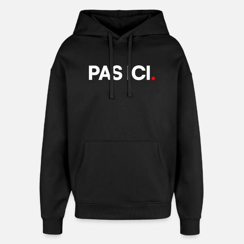 Pas ici - Sweat à capuche unisexe Stanley/Stella Oversized - noir
