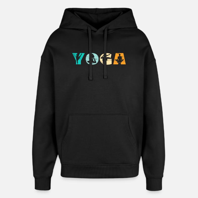 Yoga - Sweat à capuche unisexe Stanley/Stella Oversized - noir