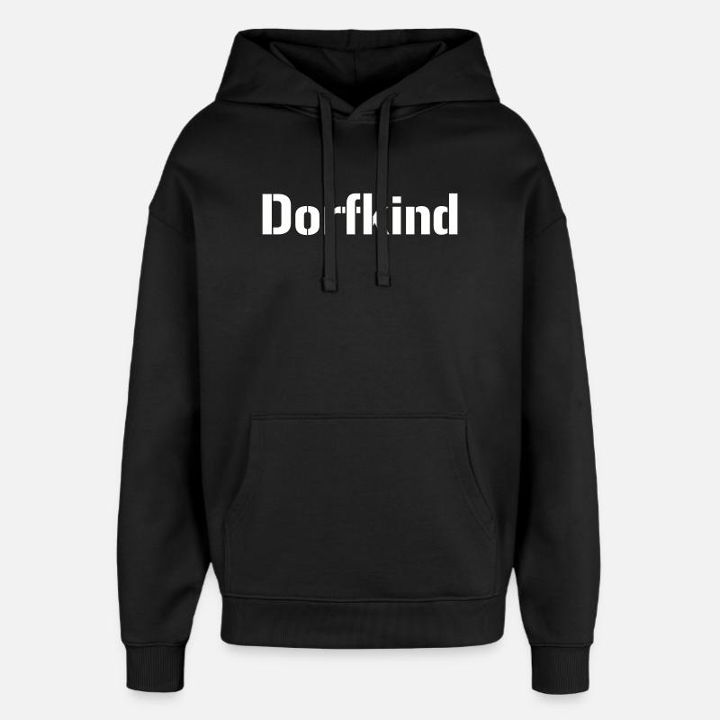 Dorfkind Dorf Landleben - Oversized Unisex Hoodie von Stanley/Stella - Schwarz