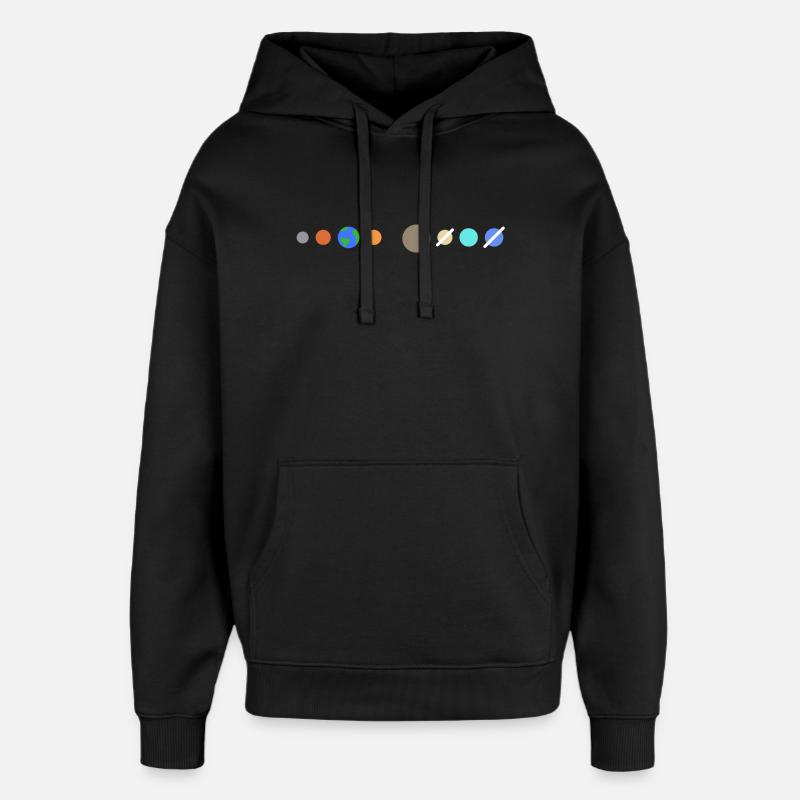 Solar system planets - Oversized Unisex Hoodie by Stanley/Stella - black