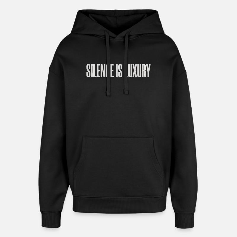 Minimalistisches Premium-Typografie-Design - Oversized Unisex Hoodie von Stanley/Stella - Schwarz