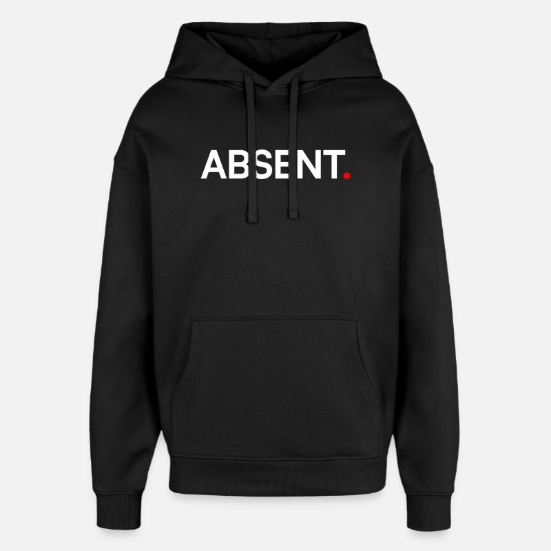 ABSENT. Design Minimal Expression Moderne - Sweat à capuche unisexe Stanley/Stella Oversized - noir