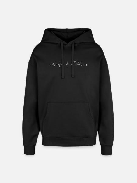 Duo d’aventure Heartbeat - Sweat à capuche unisexe Stanley/Stella Oversized - noir
