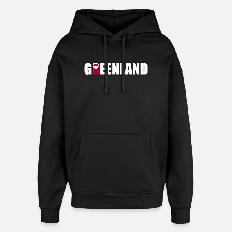 Groenland - Danemark - Danemark - Dänemark - Sweat à capuche unisexe Stanley/Stella Oversized - noir