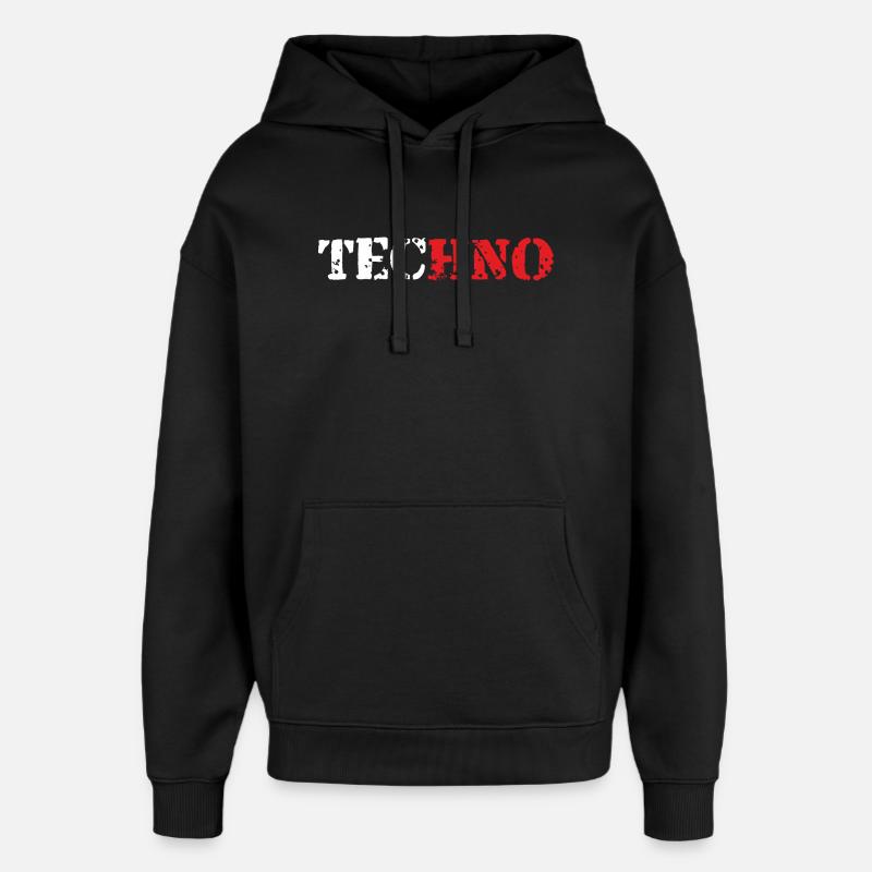 Techno ArmyLook - Oversized Unisex Hoodie von Stanley/Stella - Schwarz