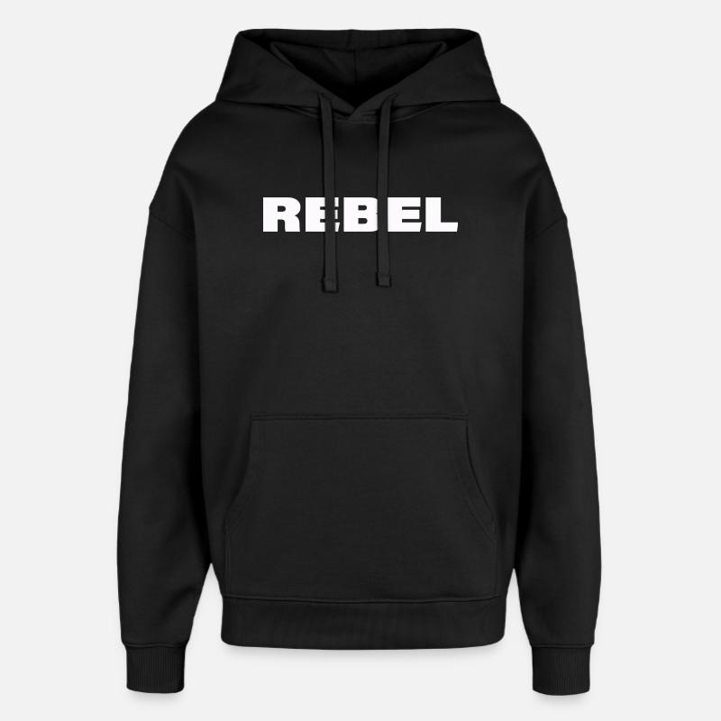 Rebelle - Sweat à capuche unisexe Stanley/Stella Oversized - noir