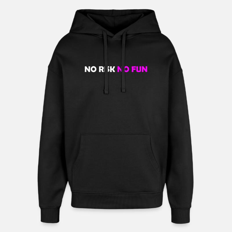 No Risk  - Sweat à capuche unisexe Stanley/Stella Oversized - noir