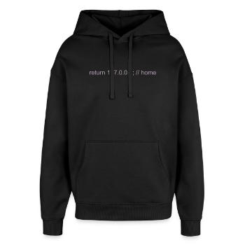Programmer Nerd IT Joke Developer Home - Oversized Unisex Hoodie by Stanley/Stella - black - Front - AI Model Female 172 light (172cm) & AI Model Male 185 light (185cm)