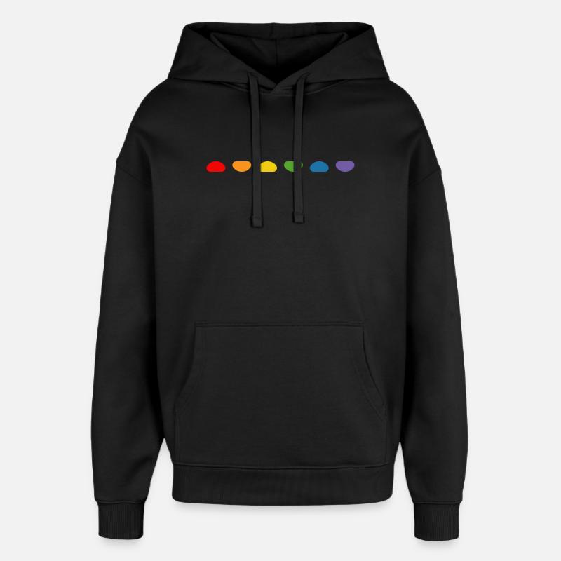 Pépite arc-en-ciel - Sweat à capuche unisexe Stanley/Stella Oversized - noir