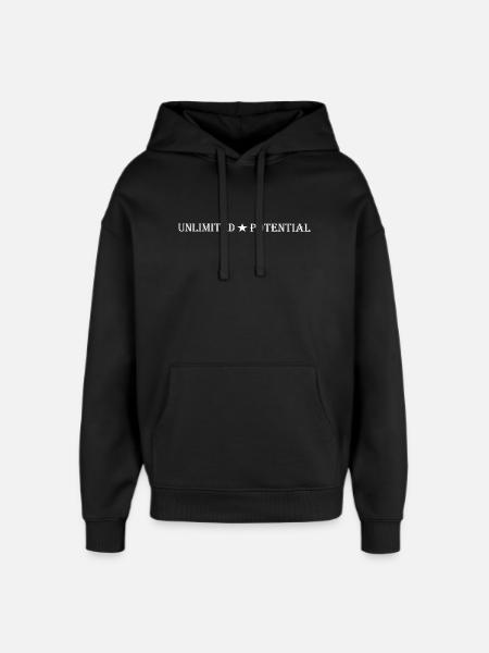Unlimited_Potential_Star_White - Sweat à capuche unisexe Stanley/Stella Oversized - noir