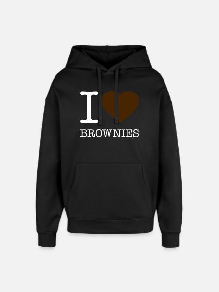 J’ADORE LES BROWNIES - Sweat à capuche unisexe Stanley/Stella Oversized - noir