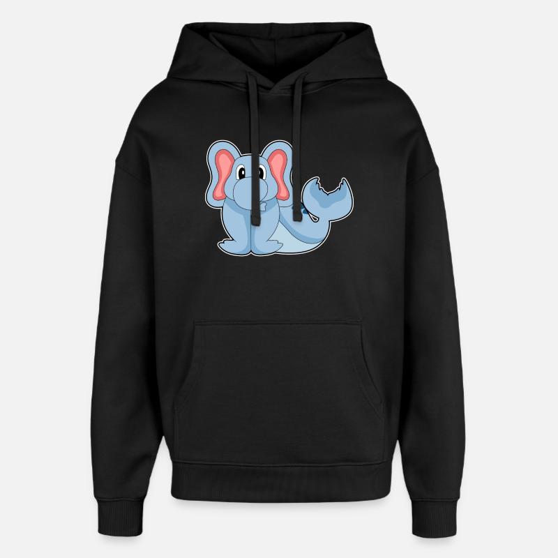 Eléphant de mer - Sweat à capuche unisexe Stanley/Stella Oversized - noir