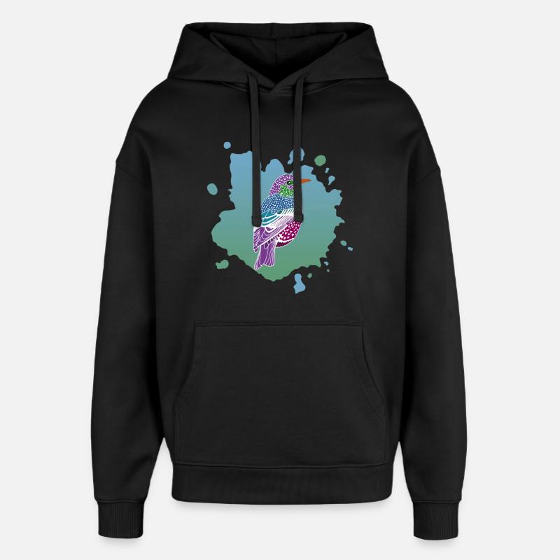 Traum von einem Vogel - Oversized Unisex Hoodie von Stanley/Stella - Schwarz